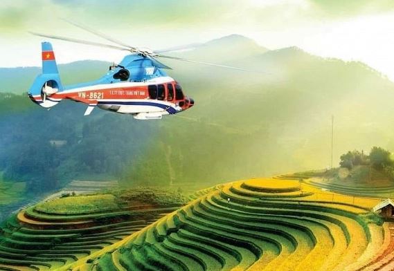Năm 2021, bạn có thể ngắm ruộng bậc thang ở Mù Cang Chải từ trên máy bay trực thăng